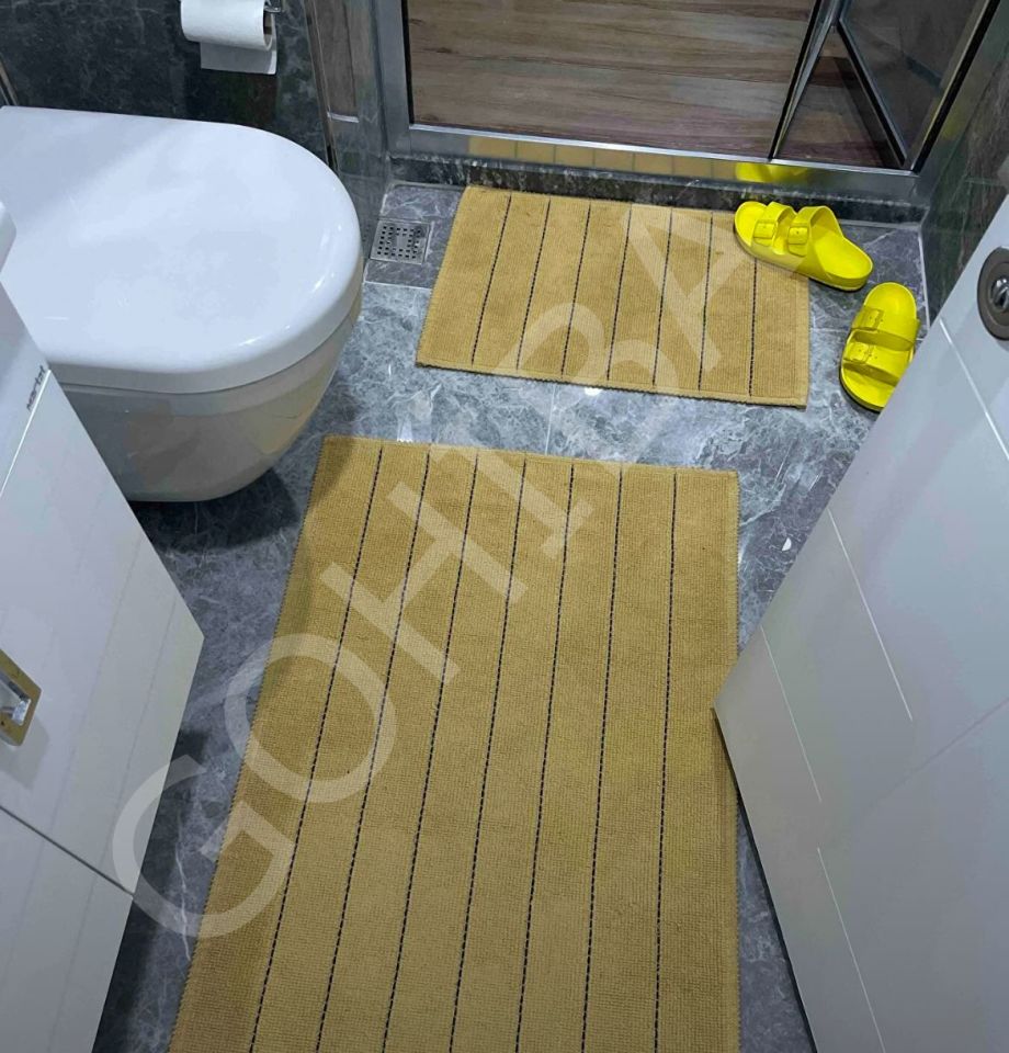 Banyo Kilim Seti Doğal Pamuklu