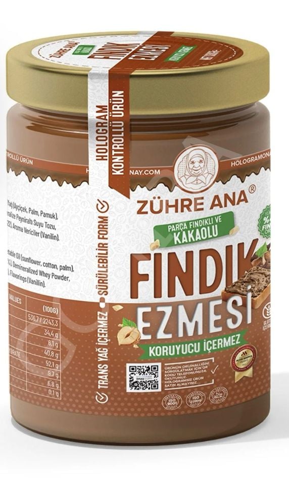 Fındık Ezmesi %40 Fındıklı  Fındık Parçacıklı Doğal Ürün Glutensiz