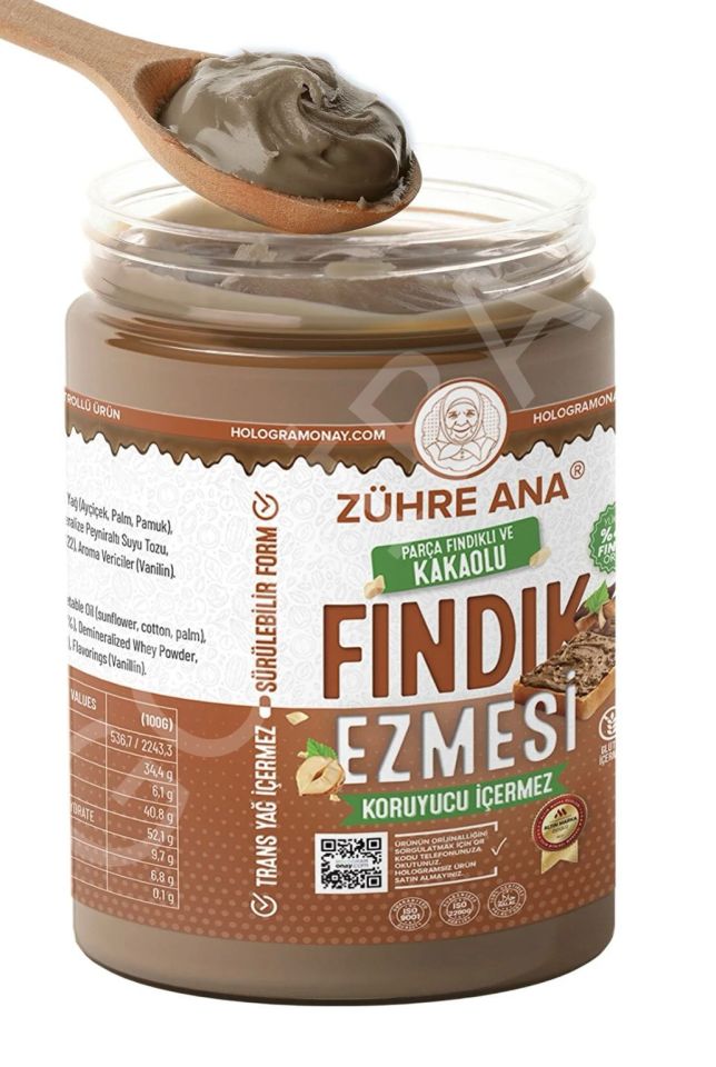 Fındık Ezmesi %40 Fındıklı  Fındık Parçacıklı Doğal Ürün Glutensiz