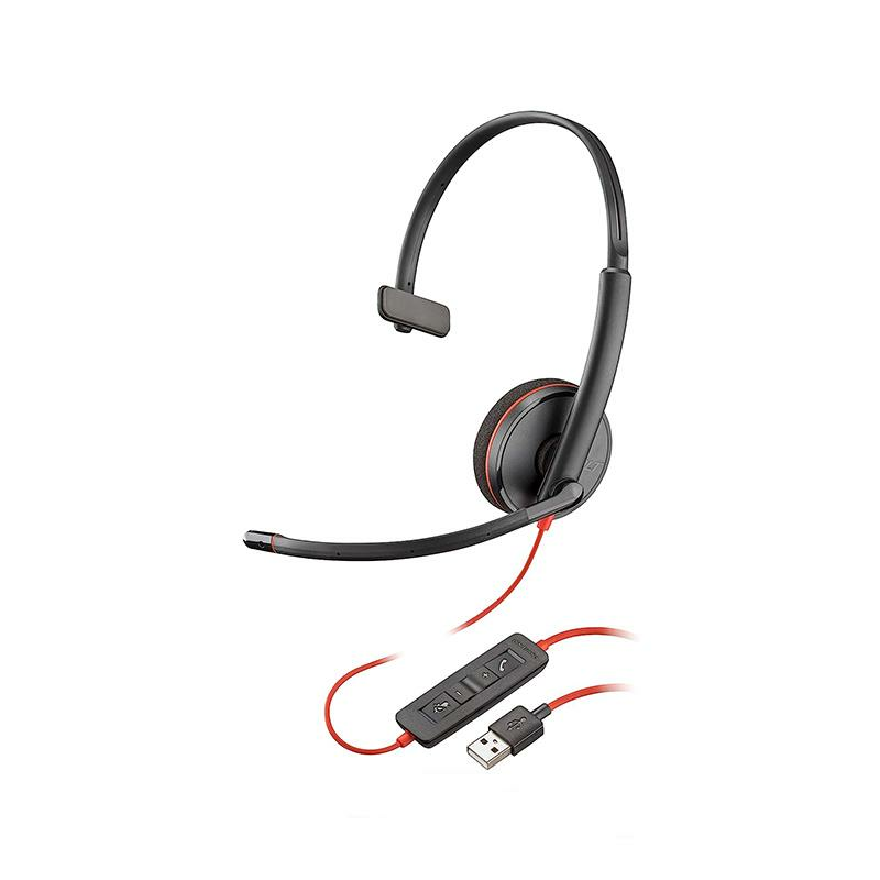 POLY Blackwire C3210 209744-201 USB-A Siyah Kablolu Mono Kulak Üstü Kulaklık