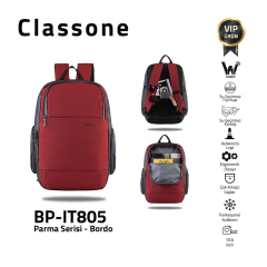 CLASSONE Parma Serisi BP-IT805 15.6'' Bordo Notebook Sırt Çantası