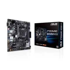 ASUS PRIME B450M-K II AMD B450 AM4 DDR4-4400 VGA DVI HDMI M2 mATX Anakart