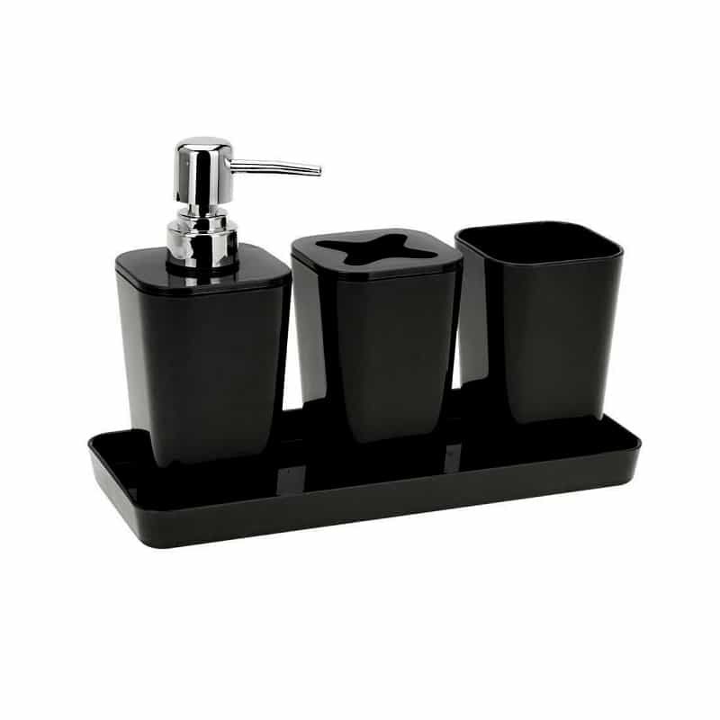 T.Concept Banyo Seti 4 Parça Siyah