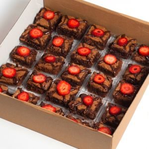 Mini Çilekli Brownie - Adet