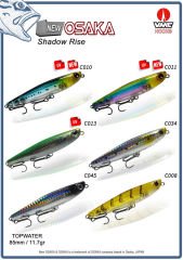 New Osaka Shadow Rise 85mm 11.7gr TopWater Maket Balık