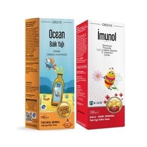 Orzax Ocean Balık Yağı+ Orzax Ocean Imunol Takviye Edici Gıda 150 ml İndirimli