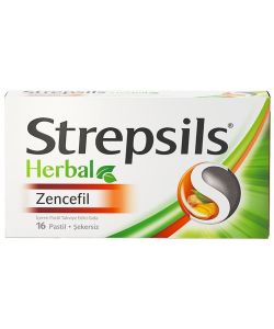 Strepsils Herbal Zencefil Pastil 16 Adet