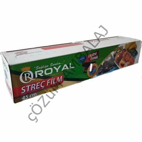 Royal PE 8 Mikron Kutulu Gıda Streci 45Cm 300m (16 ADET)