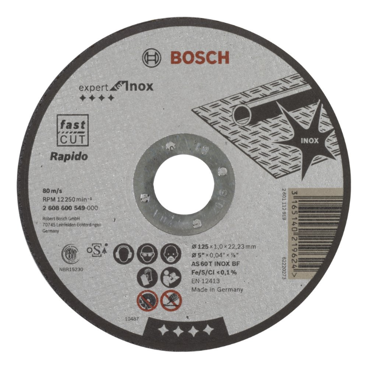 BOSCH INOX KESME TAŞI 125X1