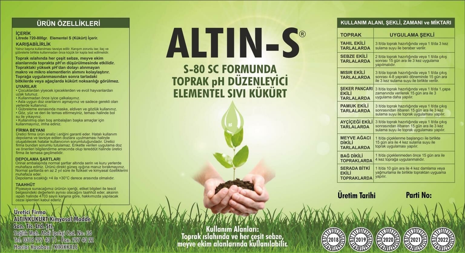 Altın-S Elementel Sıvı kükürt S-80 SC 1 litre