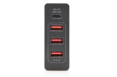 DIGITUS 4 Portlu USB Şarj Adaptörü USB Type-C™