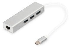 DIGITUS USB Type-C™ 3.0 hub, Gigabit Ethernet’li