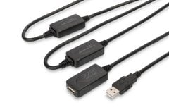 USB 2.0 Tekrarlayıcı Kablo USB A erkek / A dişi, Uzunluk 25 m