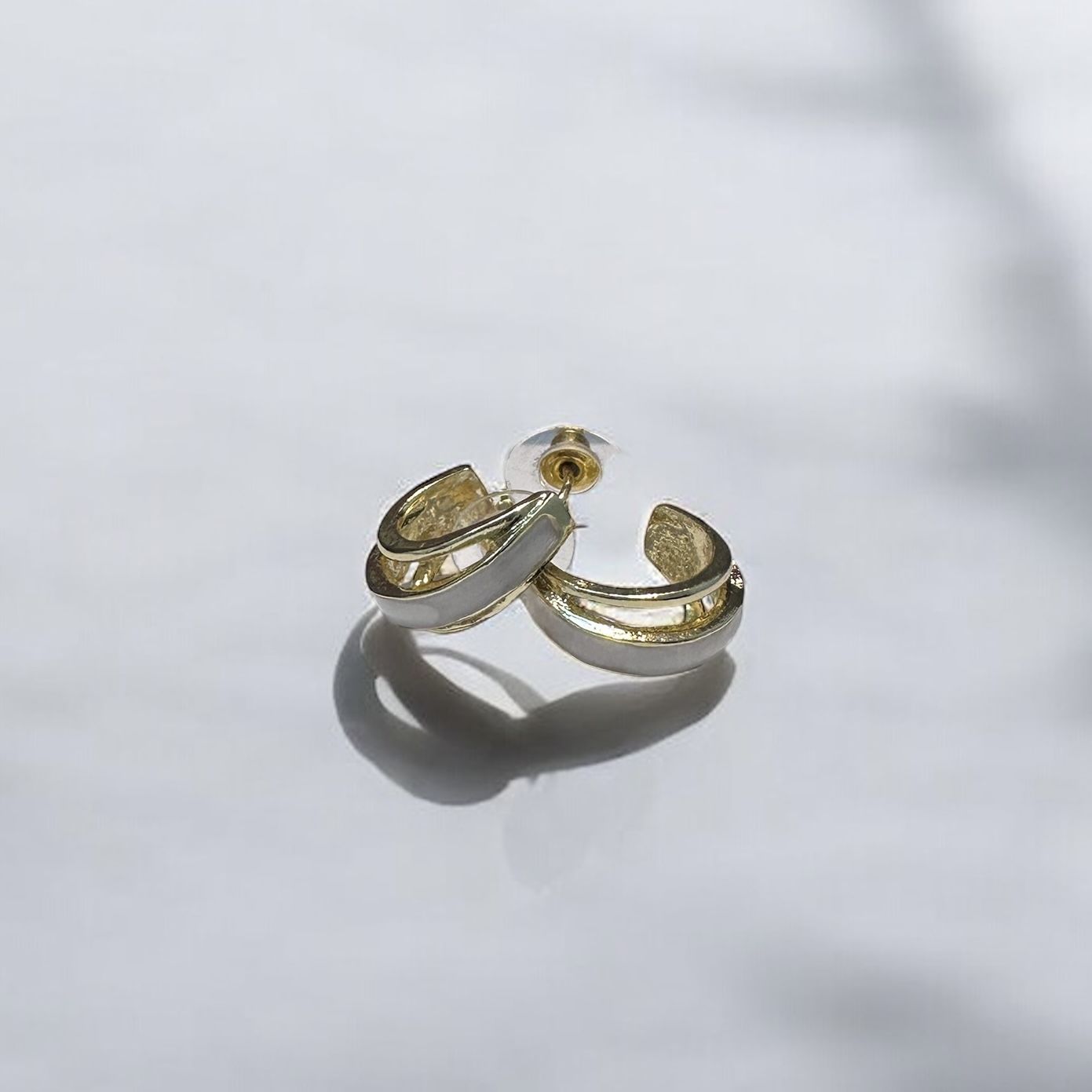 Beyaz & Gold Küpe