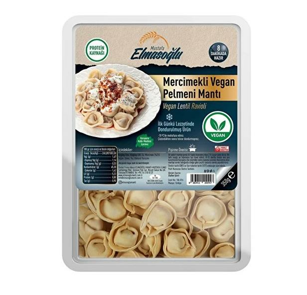 Elmasoğlu Mercimekli Vegan Pelmeni Mantı 350 g (HIZLI TESLİMAT* veya SOĞUK GÖNDERİM** ile)