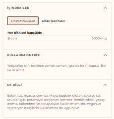 Solgar Biotin 5000 mcg 50 Kapsül