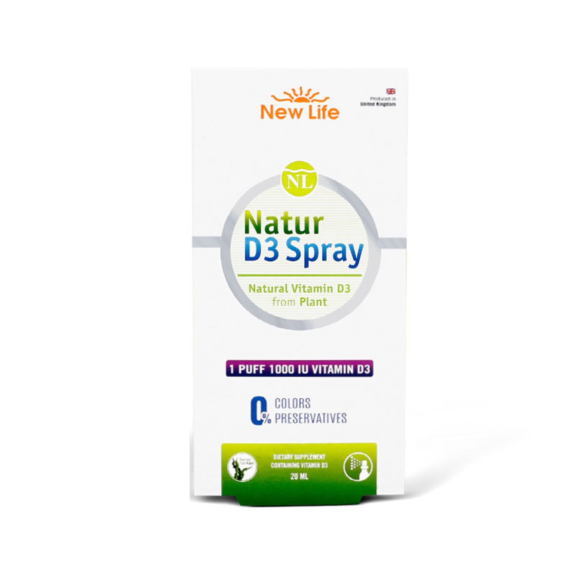 New Life Natur D3 Spray 20 ml 1 Puff 1000 IU