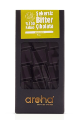 Aroha Şekersiz Bitter Çikolata %100 Kakao 80 g