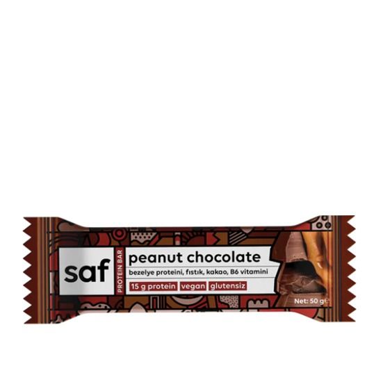 Saf Peanut Chocolate High Protein Bar 50 g x 6 Adet