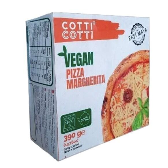 Cotti Vegan Pizza Margherita 390 g / 3 Adet (HIZLI TESLİMAT* veya SOĞUK GÖNDERİM** ile)