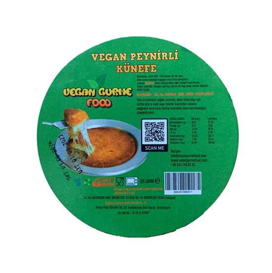 Vegan Gurme Food Peynirli Künefe 125 g (HIZLI TESLİMAT* veya SOĞUK GÖNDERİM** ile)