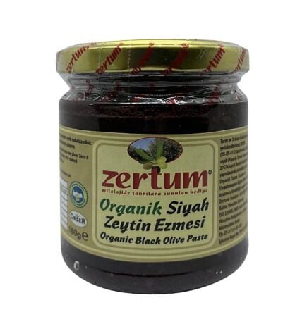 Zertum Organik Siyah Zeytin Ezmesi 180 g