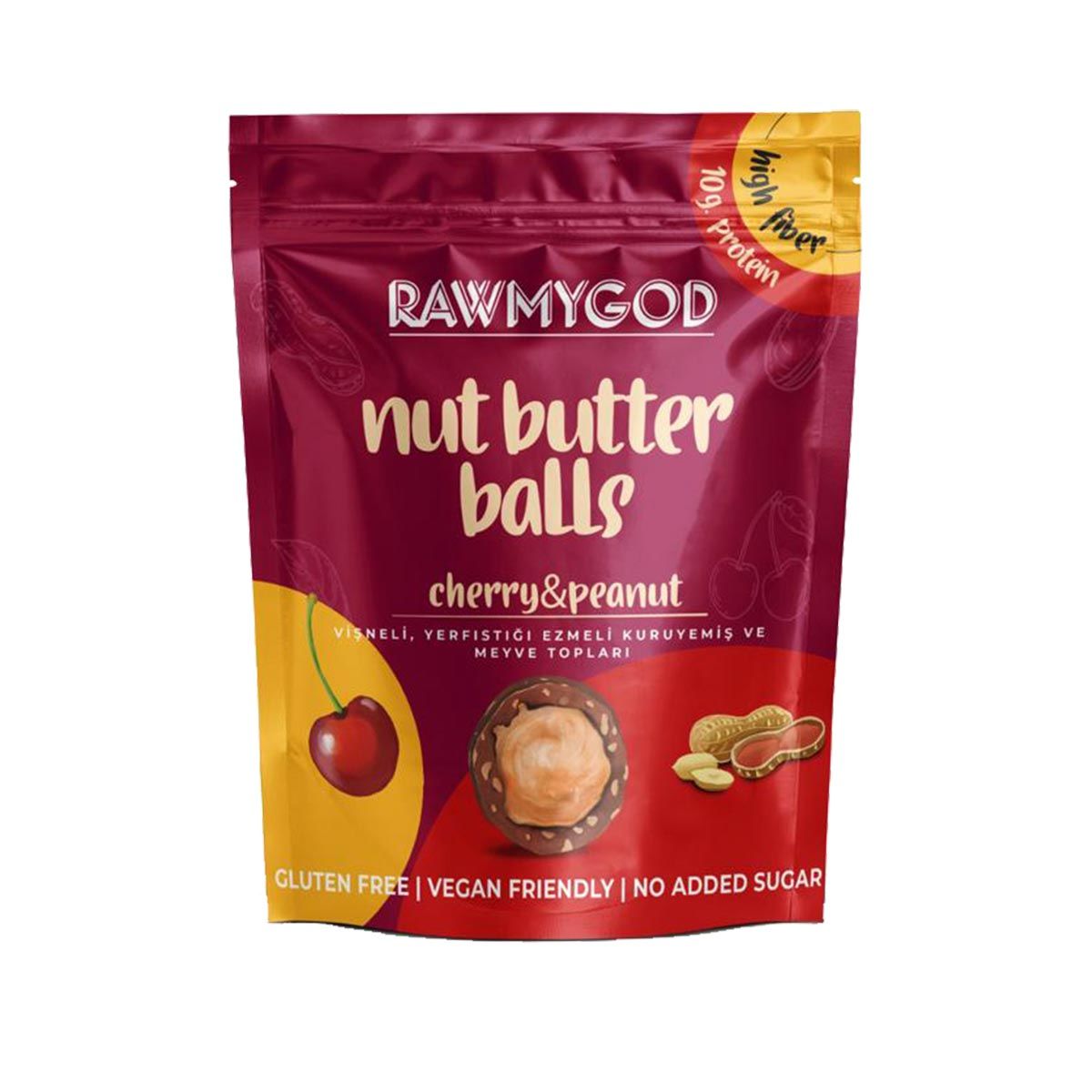 Rawsome Rawmygod Cherry & Peanut Nut Butter Balls
