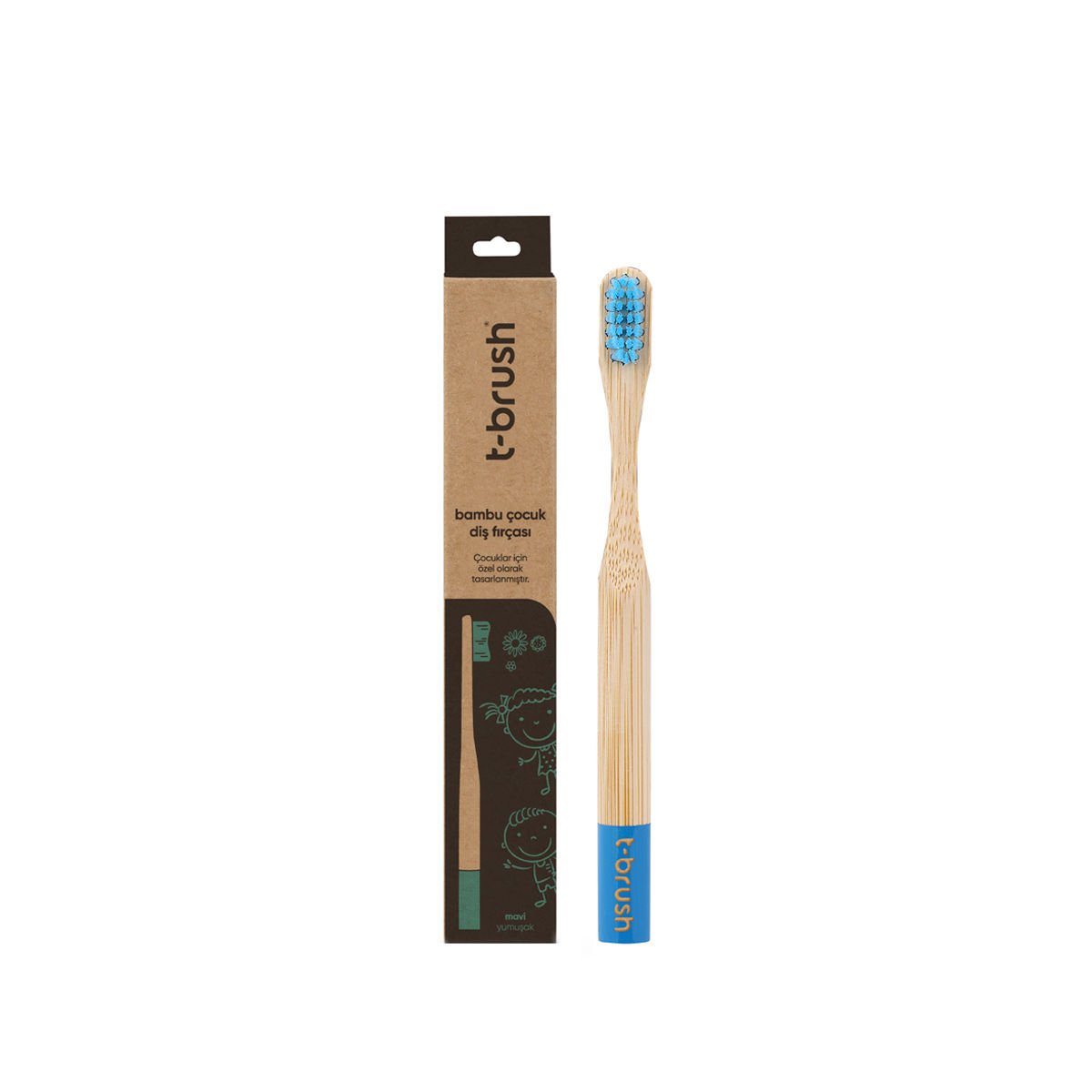 T-Brush Bambu Çocuk Diş Fırçası - Mavi