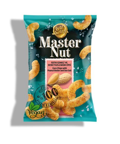 Master Nut Fıstık Ezmeli ve Deniz Tuzlu Mısır Cipsi 80 g