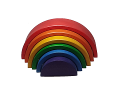 Waldorf Gökkuşağı 6'lı Rainbow KırtKırt Ahşap