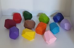 Tumi Ishi Ahşap Bloklar 6'lı renkli Set (waldorf) Denge oyunu KırtKırt Ahşap