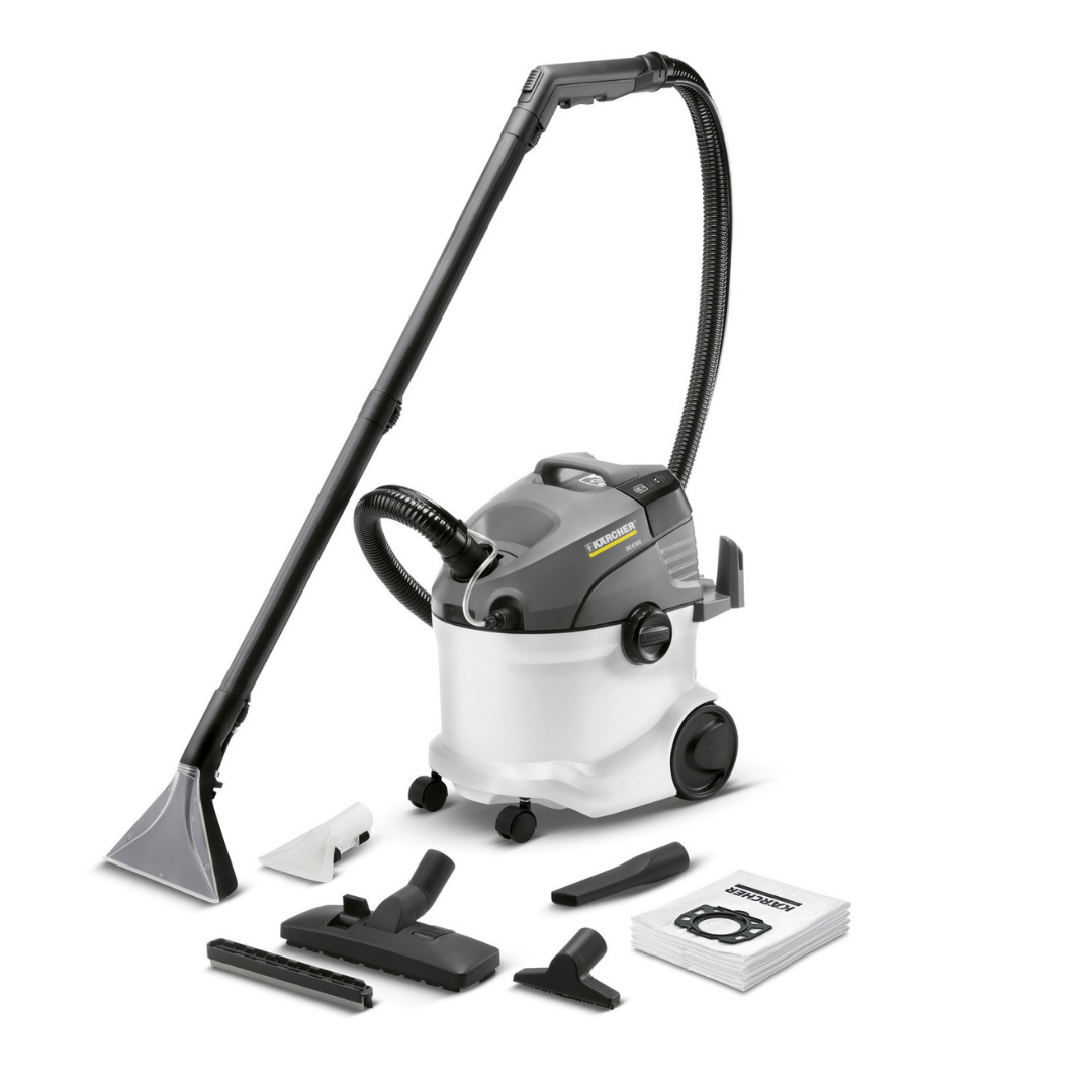 Karcher SE 6.100 Halı ve Koltuk Yıkama Makinesi (Kuru Süpürme Başlığı & Toz Torbası Dahil)