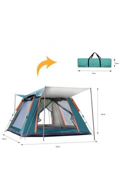 Tam Otamatik  4 Kişilik Kamp Çadırı Portatif  Yağmur Geçirmez Kolay Kurulum