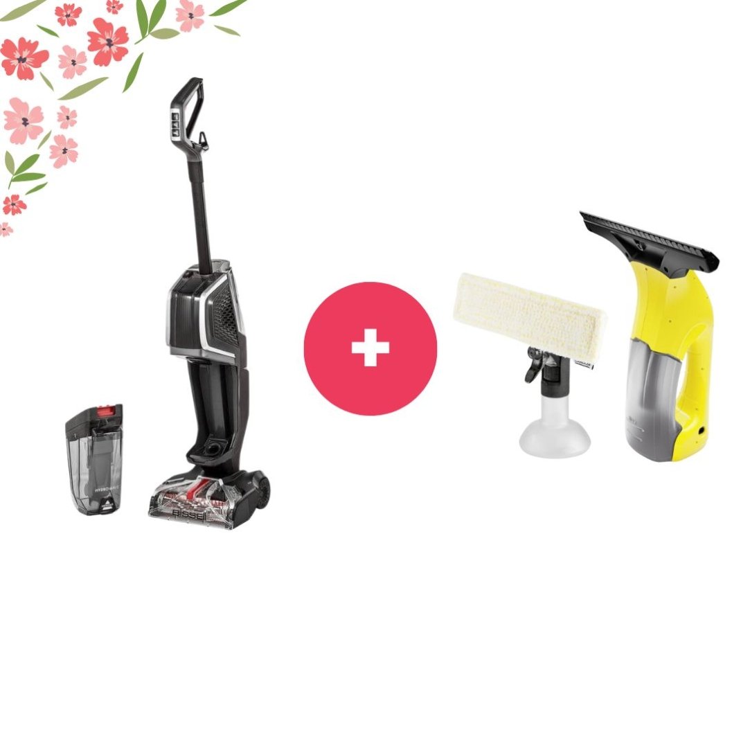 Bissell HydroWave Halı ve Zemin Temizleme Makinesi +  Karcher Cam Temizleme