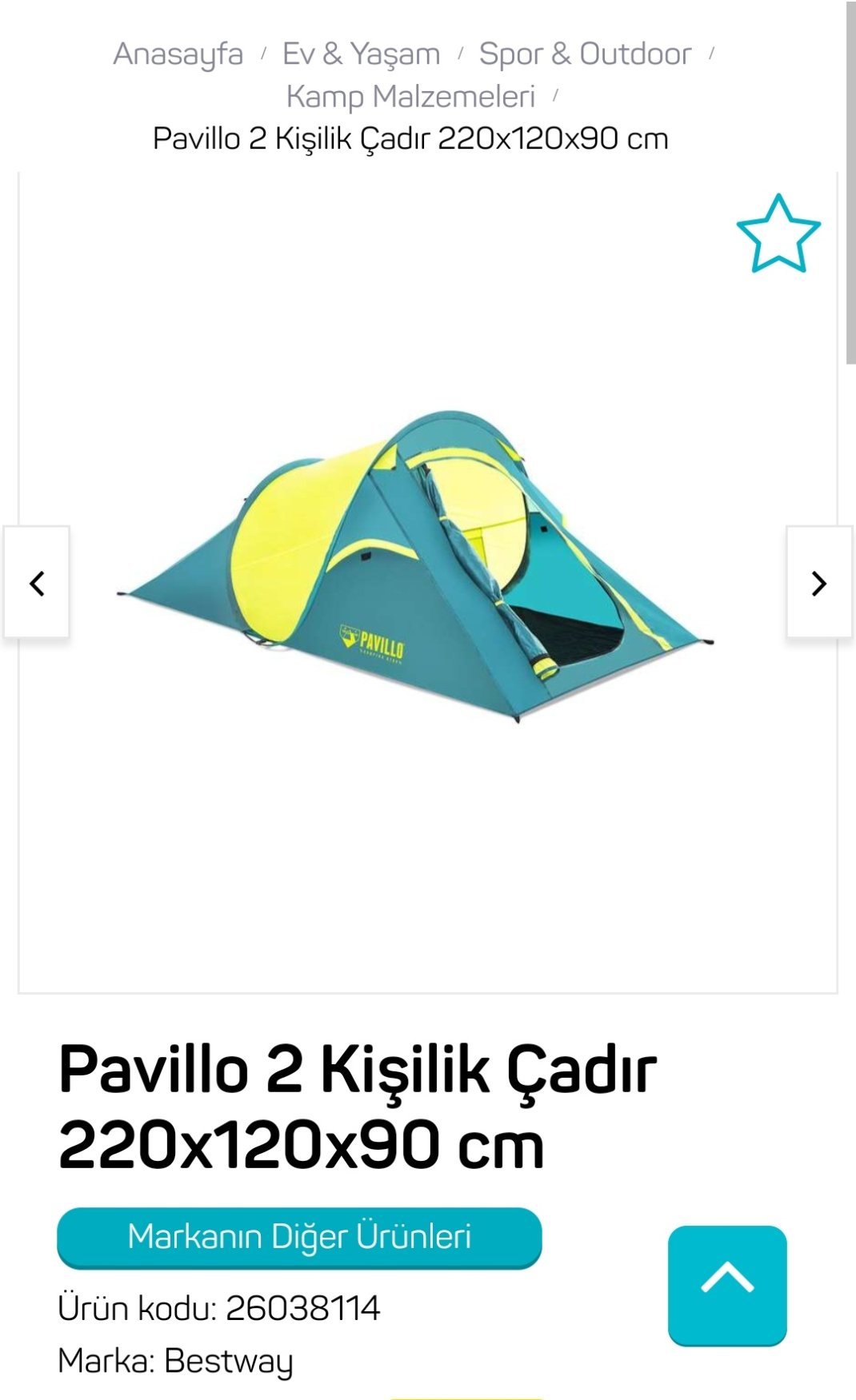 2 Kişilik Çadır