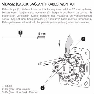 Viko Thea Blu Tek Düğmeli Jaluzi Anahtarı (Çerçeve Hariç)