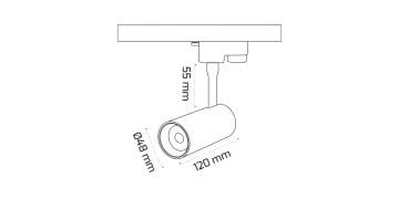 Goya 8 Watt Samsung Ledli Ray Spot Mağaza Aydınlatma Armatürü GY 3660