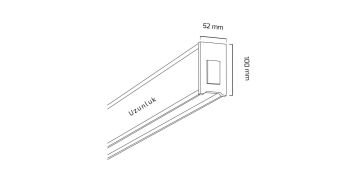 Goya 51 Watt Samsung Ledli Petek Sac Desenli Dekoratif Sarkıt Linear Armatür 180CM GY 8046-180