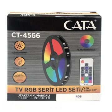 Cata 3 Metre Rgb Usb Tv Şerit Led Seti CT-4566