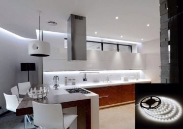 Noas 12 Volt İç Mekan 120 Ledli 2835 Çipli Şerit Led Beyaz Işık YL35-1201