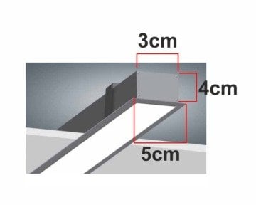 Osram Led Tridonic Trafolu Sıva Altı Linear Armatür 5x4x3 Cm Kasa Linear Aydınlatma