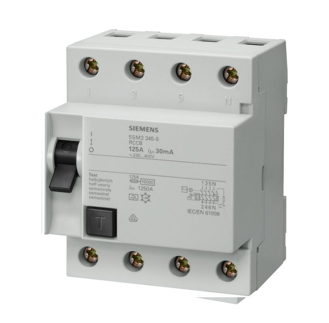 Siemens 3x125A 30mA Kaçak Akım Rölesi 5SV3345-6