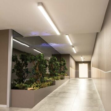 Samsung Ledli Sıva Üstü Led Lineer Armatür 6x3 Cm Profil 180 Cm Linear Aydınlatma 2700K (Sarı Işık) - Askısız - Beyaz