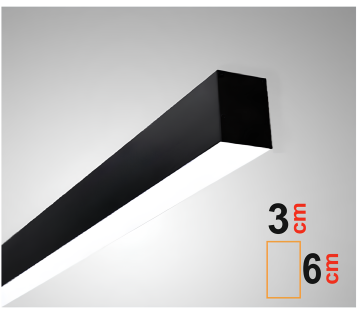 Samsung Ledli Sıva Üstü Led Lineer Armatür 6x3 Cm Profil 180 Cm Linear Aydınlatma 2700K (Sarı Işık) - Askısız - Beyaz