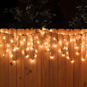 Flaşlı Saçak Bahçe Led Yılbaşı Süsü 2 Metre 144 Ledli Ağ Yılbaşı Ağacı Süsü Fiş Tipi SNC-501