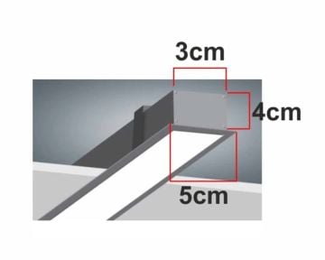 Samsung Ledli Sıva Altı Led Lineer Armatür 5x4x3 Cm Profil 100 Cm Linear Aydınlatma