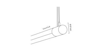 Goya 49 Watt Samsung Ledli Silindir Boru Dekoratif Sarkıt Linear Armatür 120CM GY 8037-120