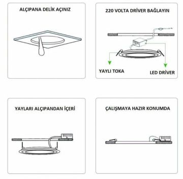 Noas 9W Sıva Altı Slim Led Panel Günışığı YL10-0901