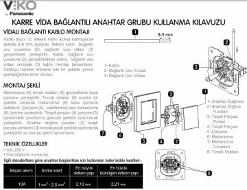 Viko Toptan Karre Komütatör İkili Anahtar 120'li Paket (Çerçeve Hariç) 90967002