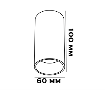 Sıva Üstü Silindir Led Spot Armatür 6x10 Cm Antrasit - Siyah